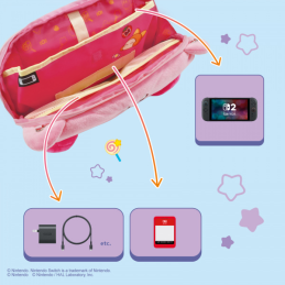 SWITCH 2 HORI PLUSH POUCH KIRBY AND WADDLE DEE